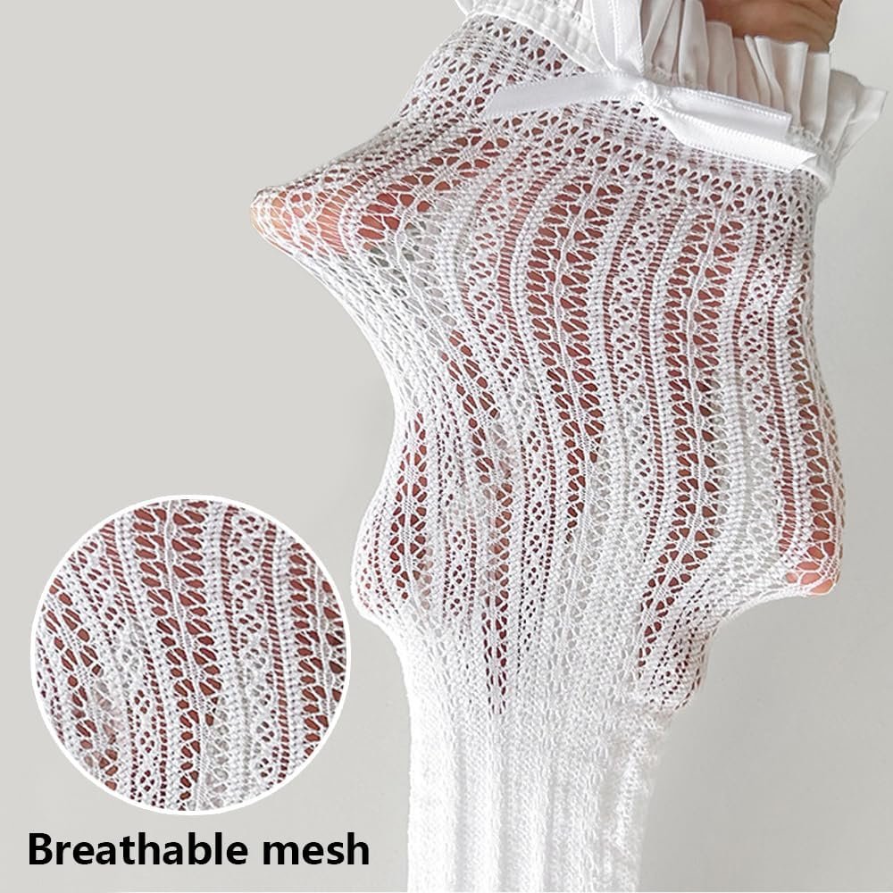 2 пары женских костюмных чулок с бантами и кружевом для свадьбы, Октоберфеста, фольклорного фестиваля, фото №2