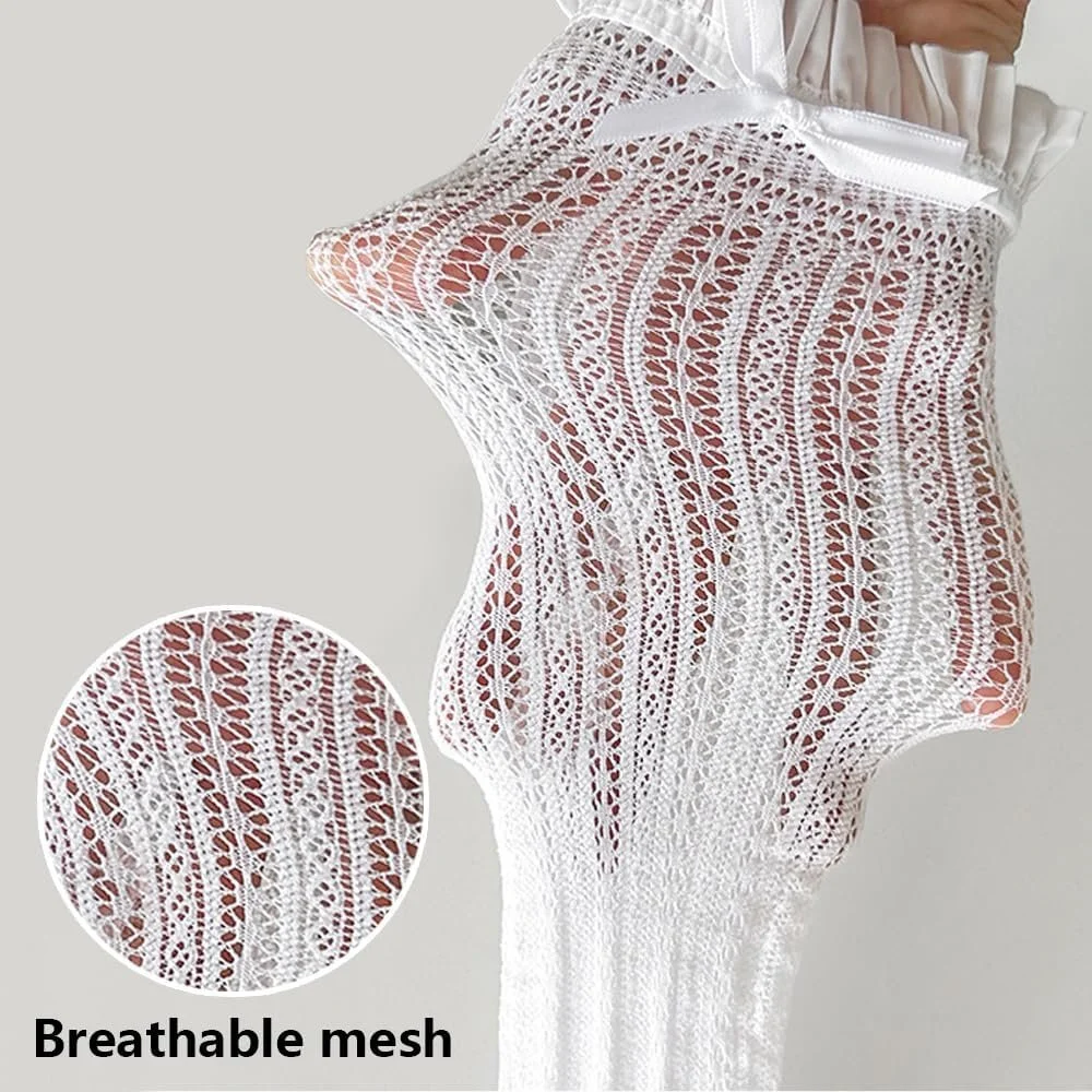 2 пари жіночих костюмних панчіх з бантами та мереживом, фото №2 2 пари жіночих костюмних панчіх з бантами та мереживом, фото №2