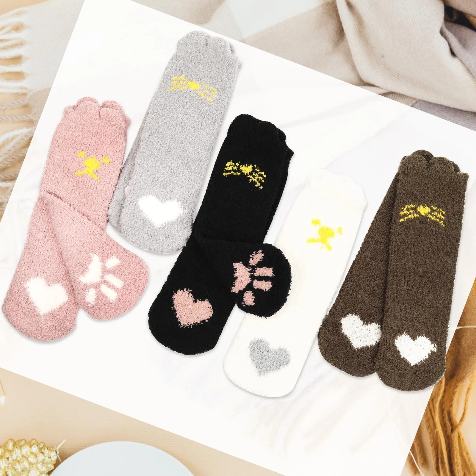 Носки Женские Теплые зимние носки для дома, многоцветные, 5 пар, фото №5 Носки Женские Теплые зимние носки для дома, многоцветные, 5 пар, фото №5