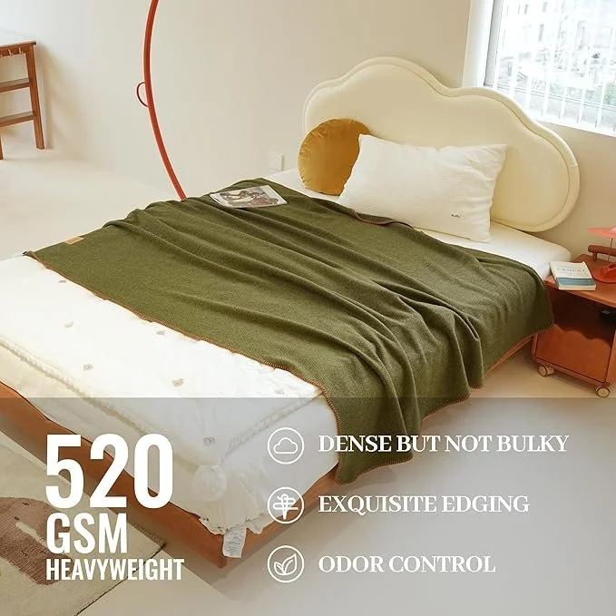 Покривало з мериносової вовни Acushla Merino Wool / 160 x 200 см / Зелений, фото №4