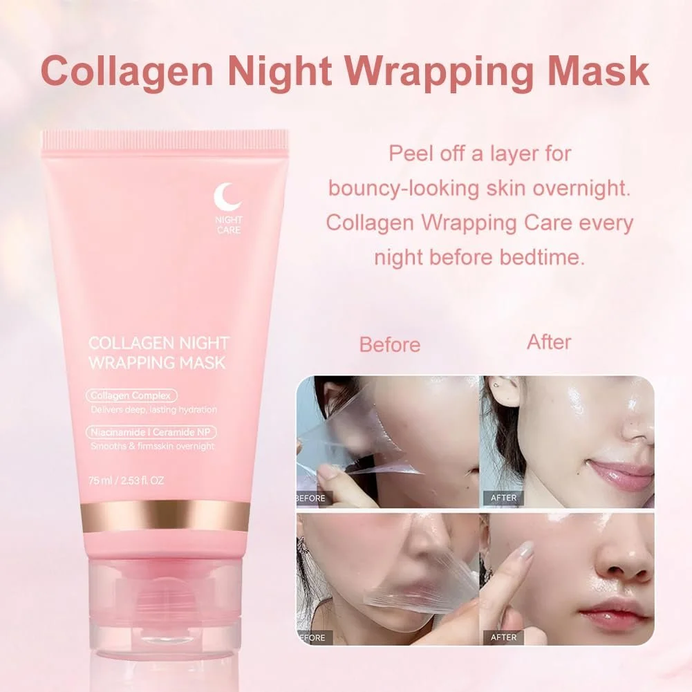 Ночная маска для лица Collagen, 75 мл, фото №5 Ночная маска для лица Collagen, 75 мл, фото №5