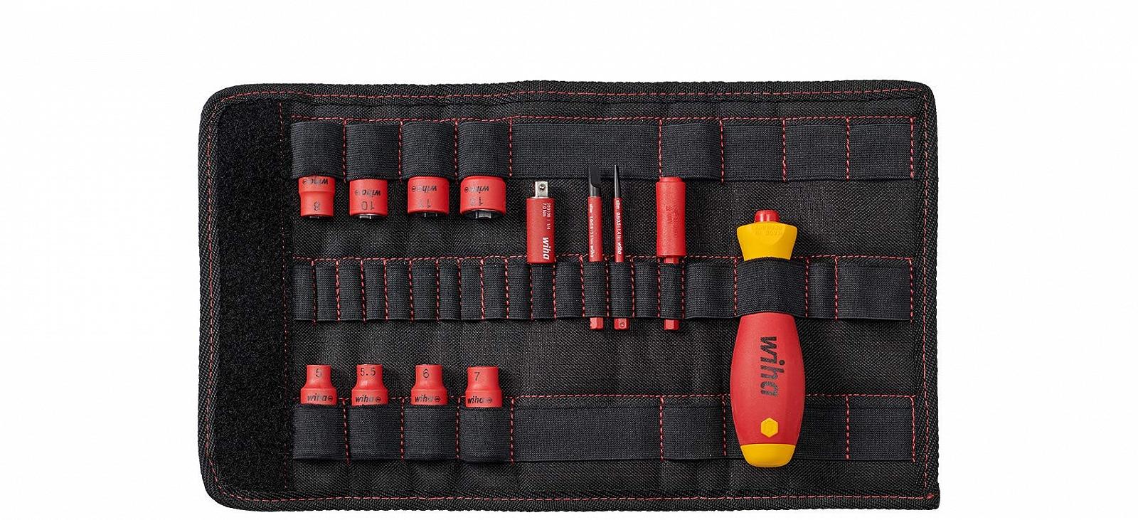 Набір Wiha SlimVario Electric Викрутка та Гнізда 1/4 Дюйма Змішаний 14-Штук З Включеною Складаною Сумкою, фото №1 Набір Wiha SlimVario Electric Викрутка та Гнізда 1/4 Дюйма Змішаний 14-Штук З Включеною Складаною Сумкою, фото №1