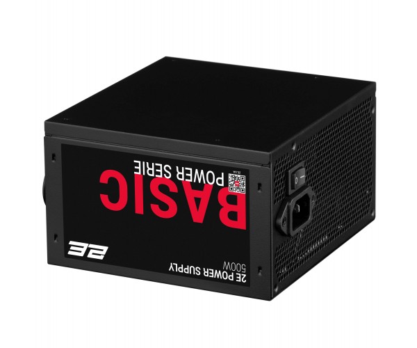 2E Блок живлення Basic Power 500W 80 120мм 1xMB 24pin(20+4), 1xCPU 8pin(4+4), 3xMolex 4xSATA 2xPCIe 8pin(6+2), фото №6
