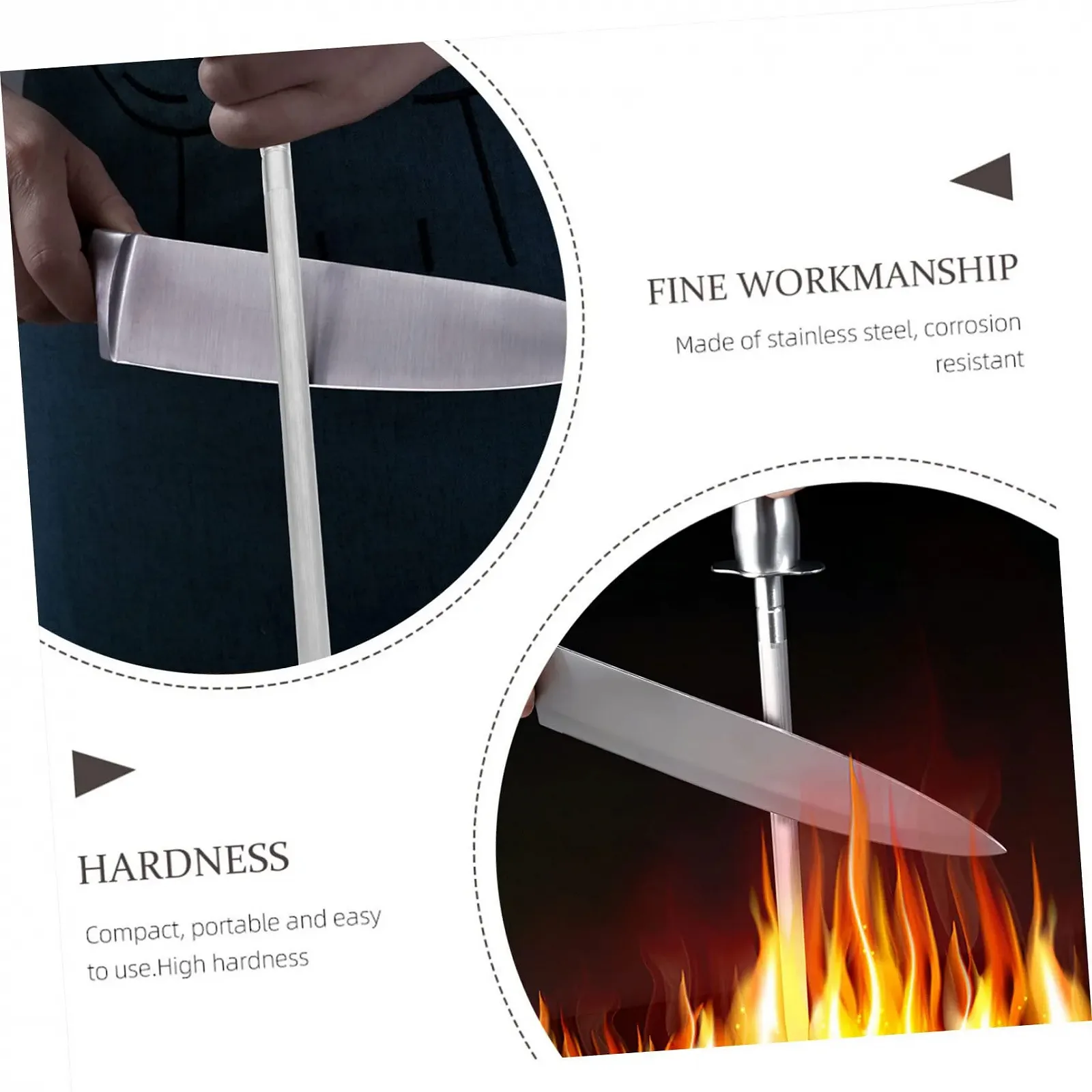 Мусат Handy Kitchen Knife Grinding Rod нержавіюча сталь, фото №3