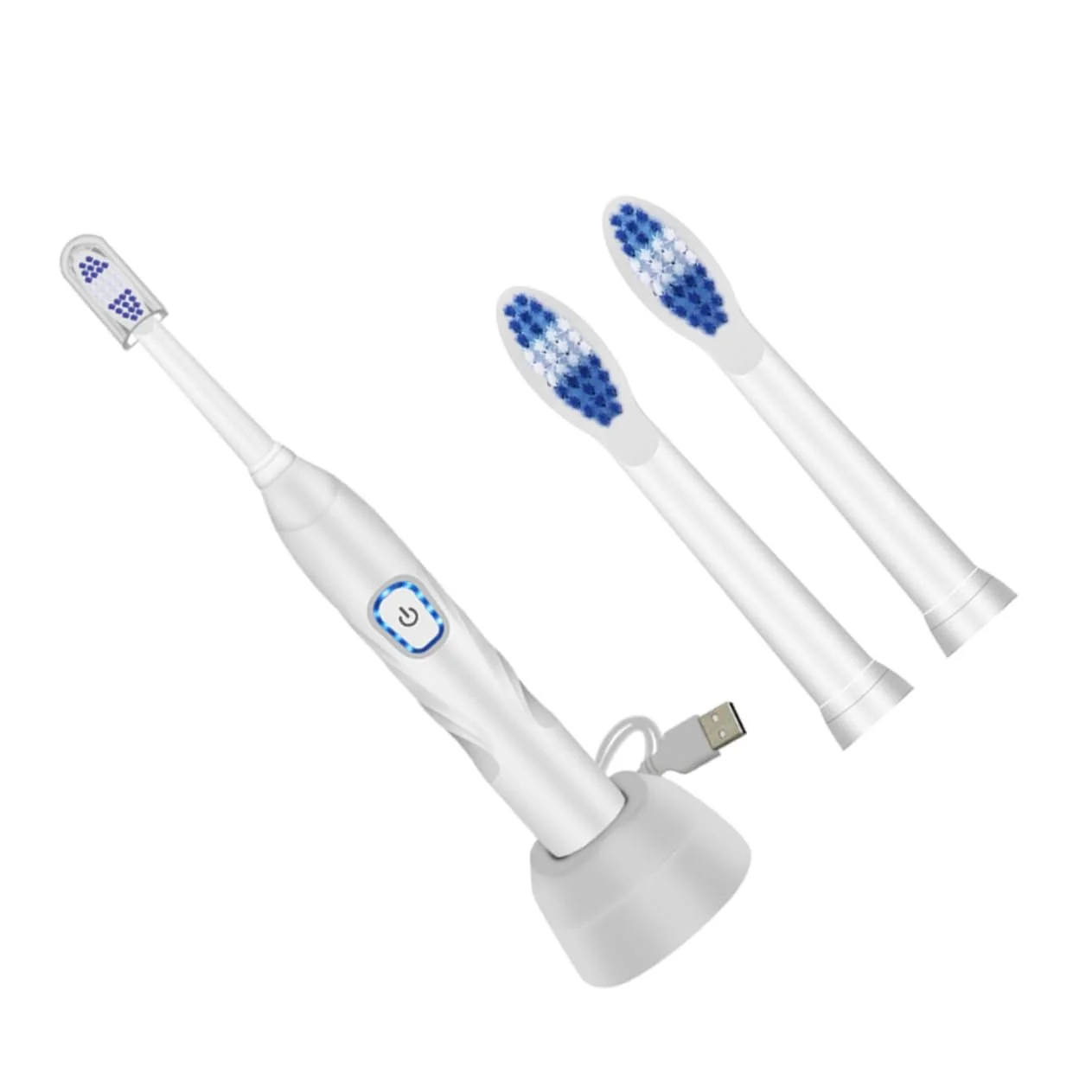 Детская электрическая ультразвуковая зубная щетка Gatuida USB White, фото №1