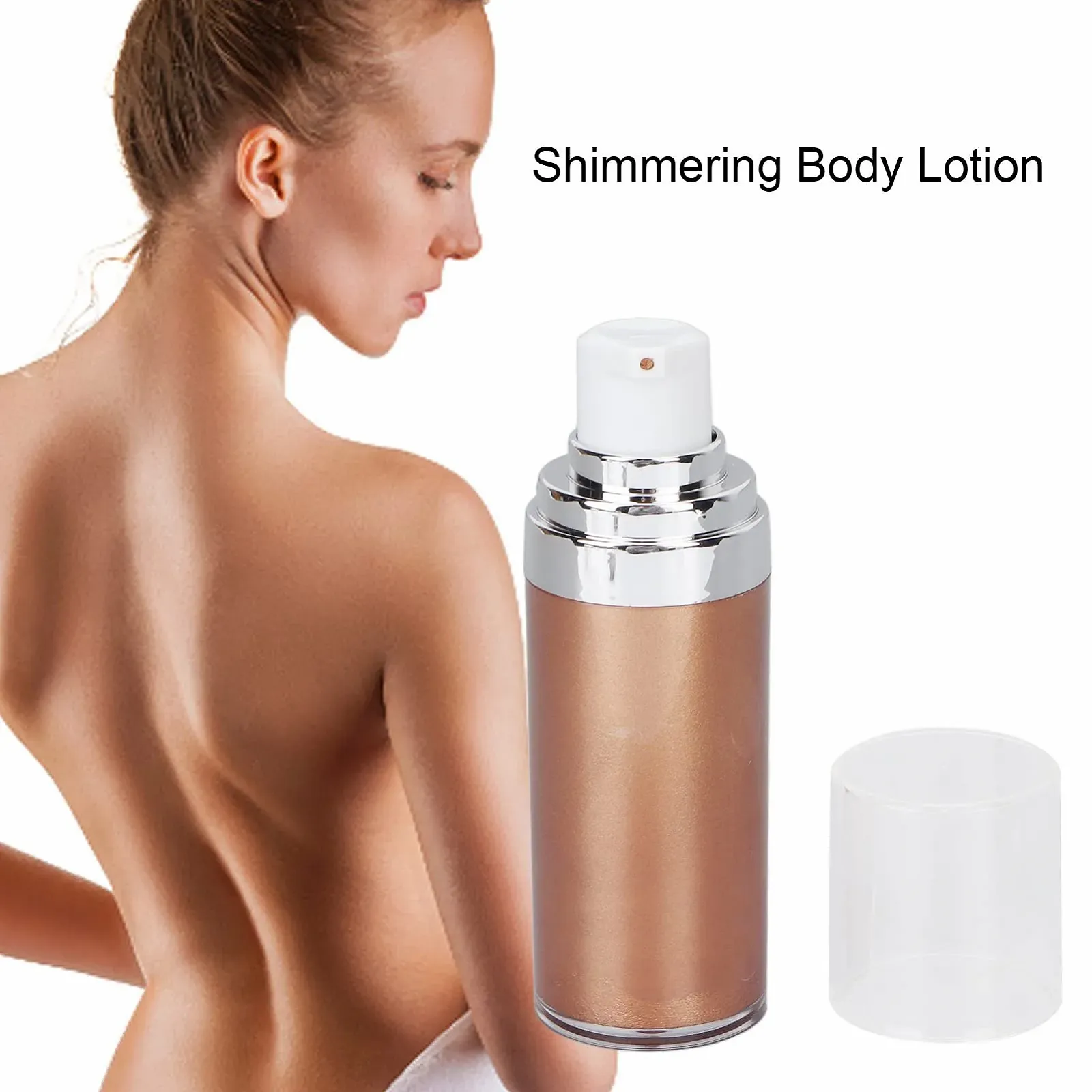 Лосьйон для тіла Shimmering, зволожуючий, розгладжуючий, освітлюючий, блискучий, для вечірнього макіяжу #3 Bronze Gold, фото №7