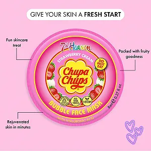 Маска для обличчя 7th Heaven Chupa Chups Полуничний крем з гіалуроновою кислотою synthetic.ua - Фото 1