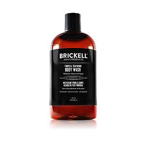 Гель для душу Brickell Men's Invigorating глибоке очищення без сульфатів Tropical Teak 473 мл - Фото 1