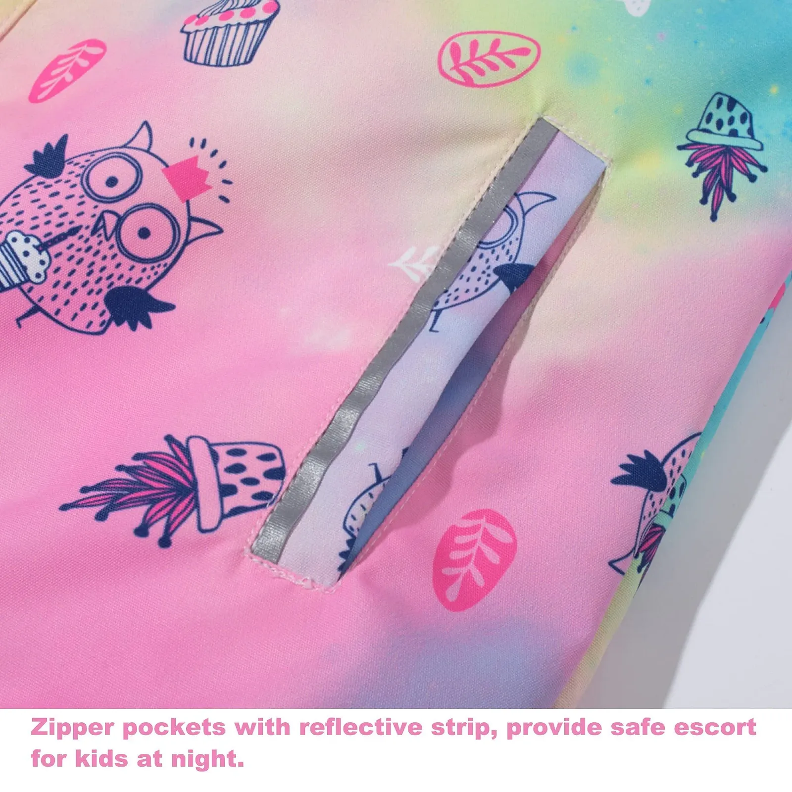 Куртка дощова для дівчат з капюшоном, водонепроникна, софтшел, перехідна, вітрозахисна, фото №5