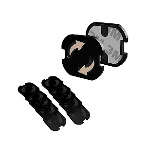 Заглушки для розеток GADGETTO 10 x Self-Adhesive Schuko Twist Mechanism Черные - Фото 1