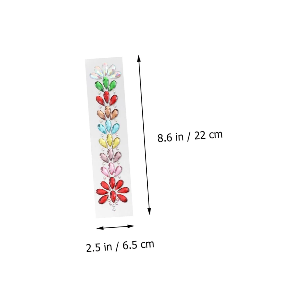 Стразы COHEALI 5 листов Самоклеящиеся акриловые наклейки для лица Разноцветные наклейки для украшения фотоальбомов, телефонов, детских поделок Легко наносятся, фото №9