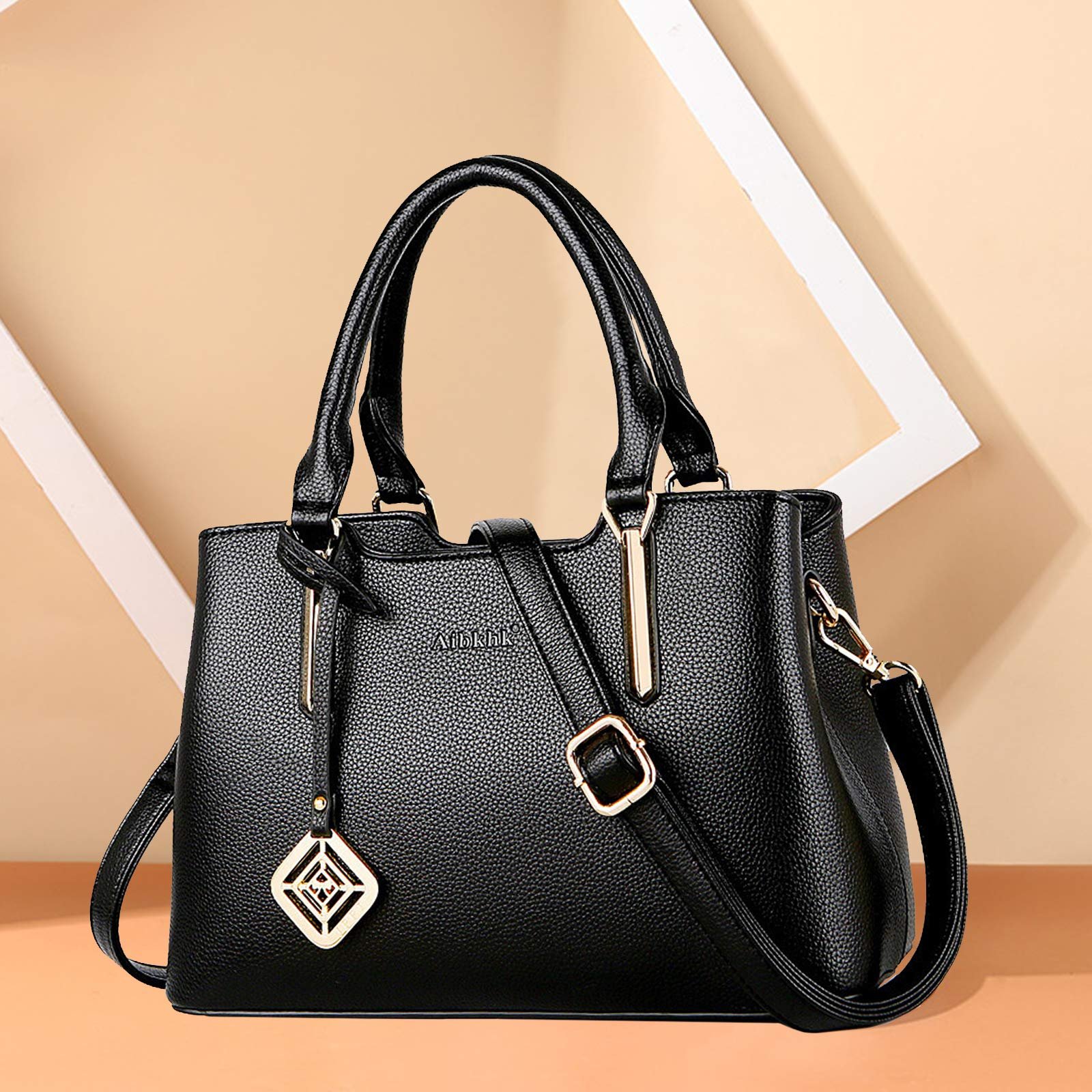 Сумка с короткими ручками NICOLE & DORIS Shopper, из искусственной кожи, большая вместимость, черный, фото №3