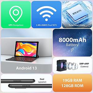 Планшет 10.1" Yotopt M821 8+11/128Gb 8 ядер Android 13 8000 mAh Сірий synthetic.ua - Фото 1
