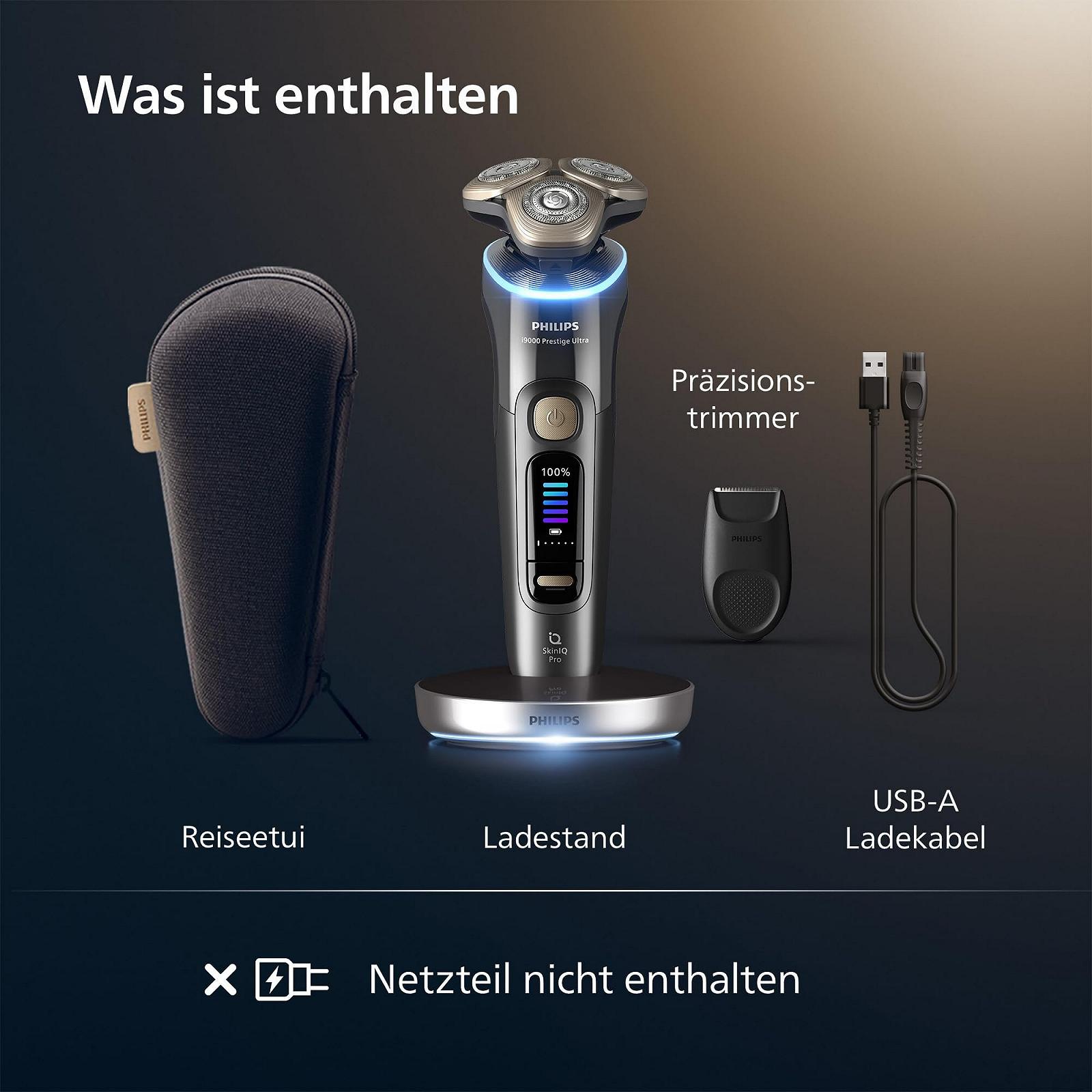 Електробритва Philips i9000 Prestige Ultra XP9402/11 Wet and Dry для чоловіків з датчиками тиску та руху, темно-сіра, фото №7