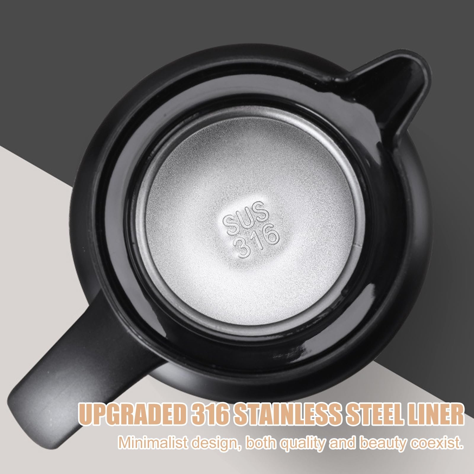 Термос-кавник 316 Stainless Steel 1.5 л з подвійними стінками, фото №4 Термос-кавник 316 Stainless Steel 1.5 л з подвійними стінками, фото №4