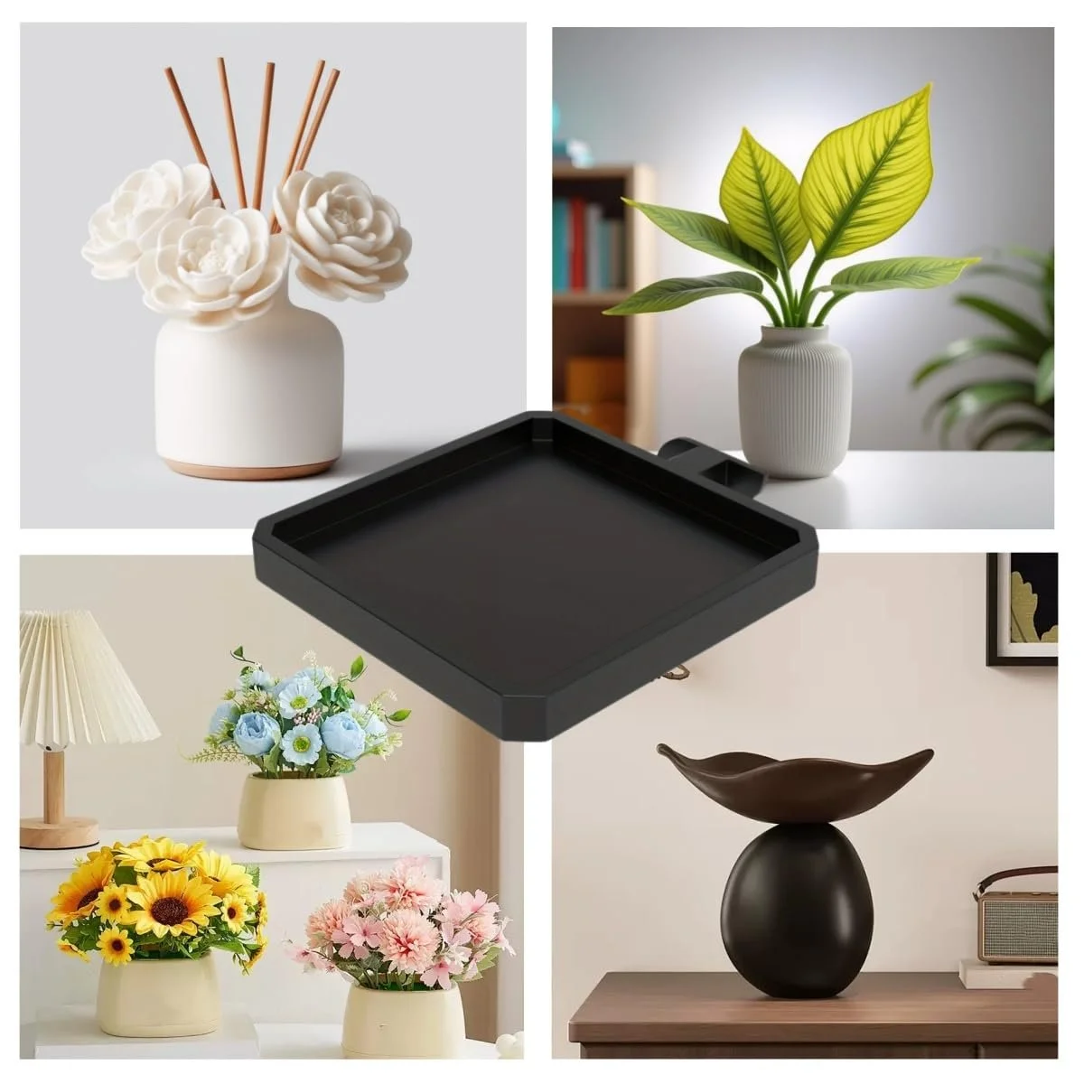 Тримачі для рослин на акустичні панелі Pack of 2 Квадратні Чорні, фото №6