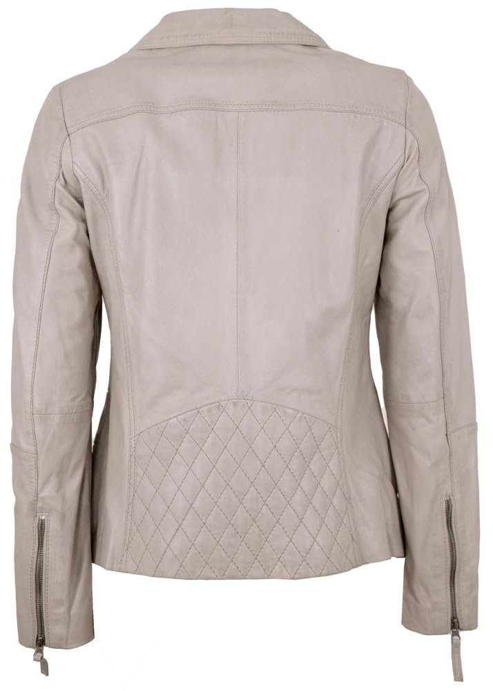 Жіноча куртка зі шкіри ягняти наппа Otto Kern Off White, фото №3