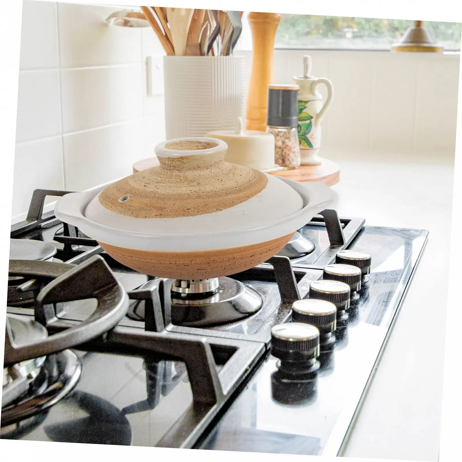 Каструля-кокор Sosoport мала японська керамічна термостійка з подвійною ручкою для рису та запіканок, фото №6