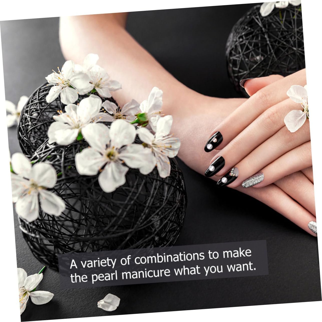 Жемчуг для ногтей Vaguelly 4 коробки стальные жемчужины белые золотые серебряные маникюрные украшения, фото №9 Жемчуг для ногтей Vaguelly 4 коробки стальные жемчужины белые золотые серебряные маникюрные украшения, фото №9