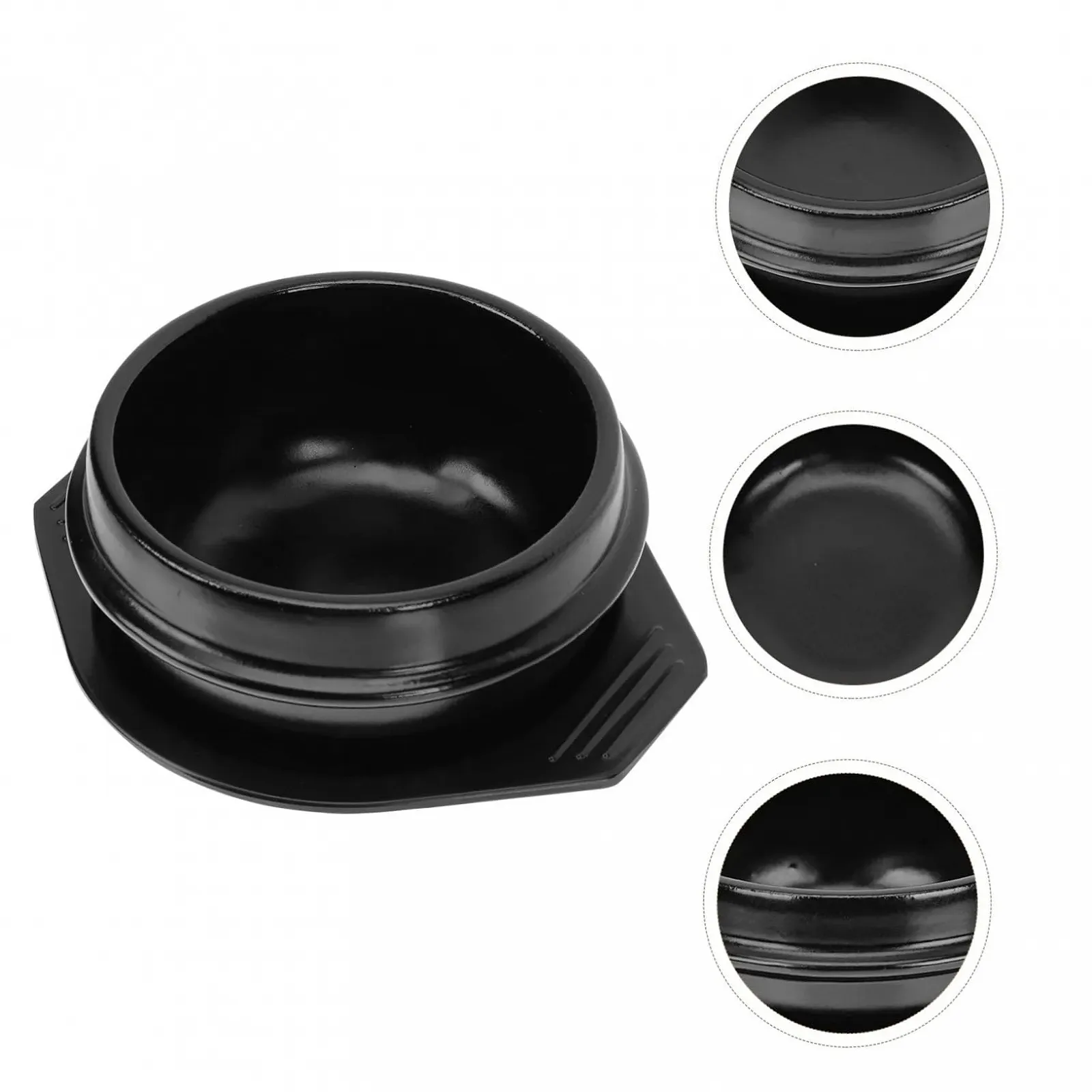 Керамическая кастрюля Toyvian с подносом термостойкая щелочестойкая для супа и тушения, фото №3