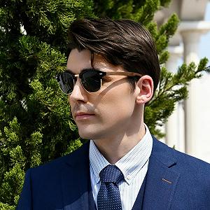 Солнцезащитные очки KINGSEVEN N5516 Деревянные полуоправочные поляризованные Унисекс synthetic.ua - Фото 1