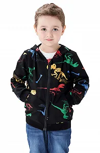 Куртка с капюшоном MIXIDON для мальчиков, детская спортивная куртка на молнии, толстовка с капюшоном для мальчиков с динозавром, 2-11 лет synthetic.ua - Фото 1