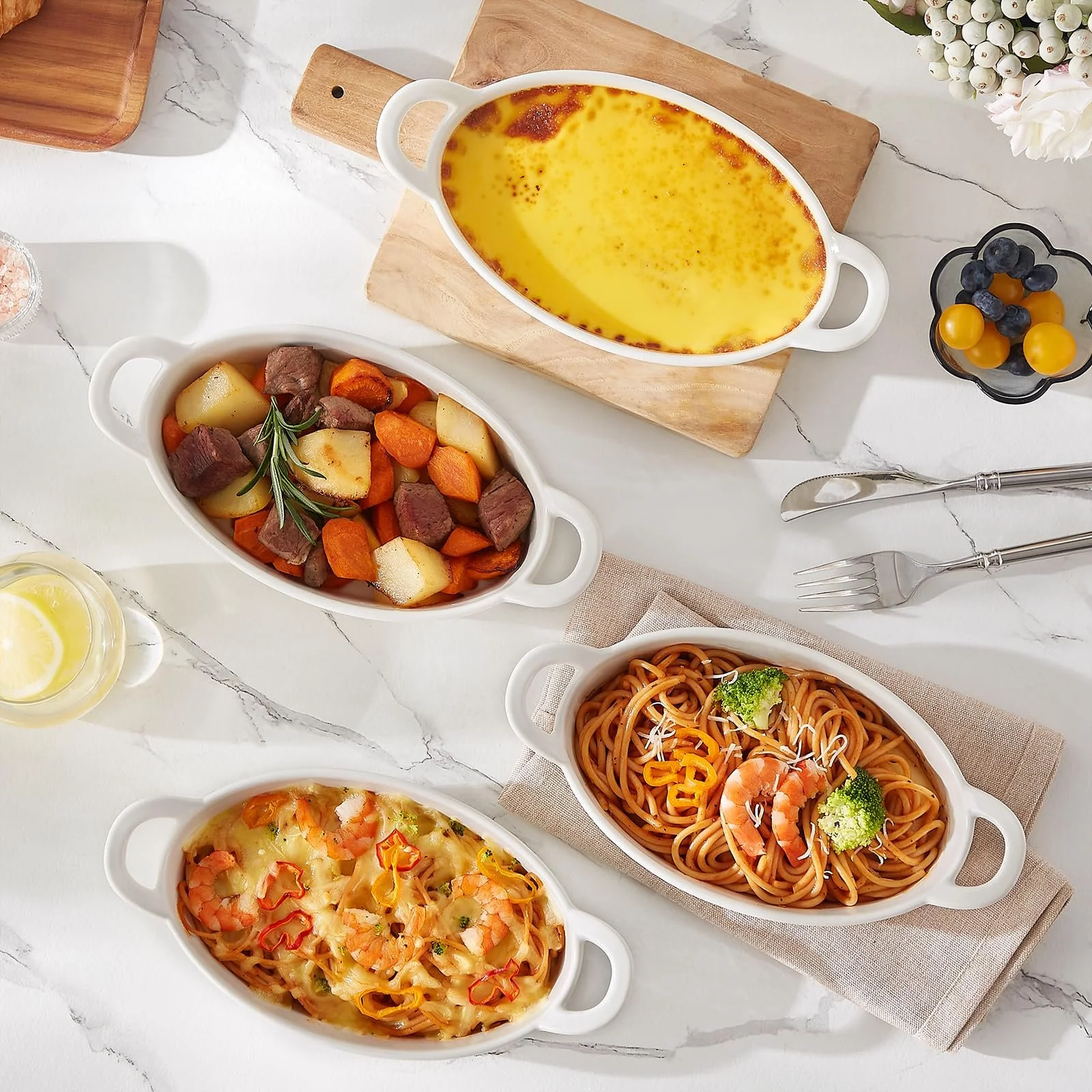 Набор форм для запекания MALACASA Bake Series овальные порционные 4 шт., фото №7 Набор форм для запекания MALACASA Bake Series овальные порционные 4 шт., фото №7