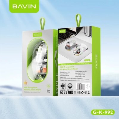 Мышка BAVIN G-K-992 RGB Wireless/Bluetooth White (G-K-992-WH), фото №10 Мышка BAVIN G-K-992 RGB Wireless/Bluetooth White (G-K-992-WH), фото №10