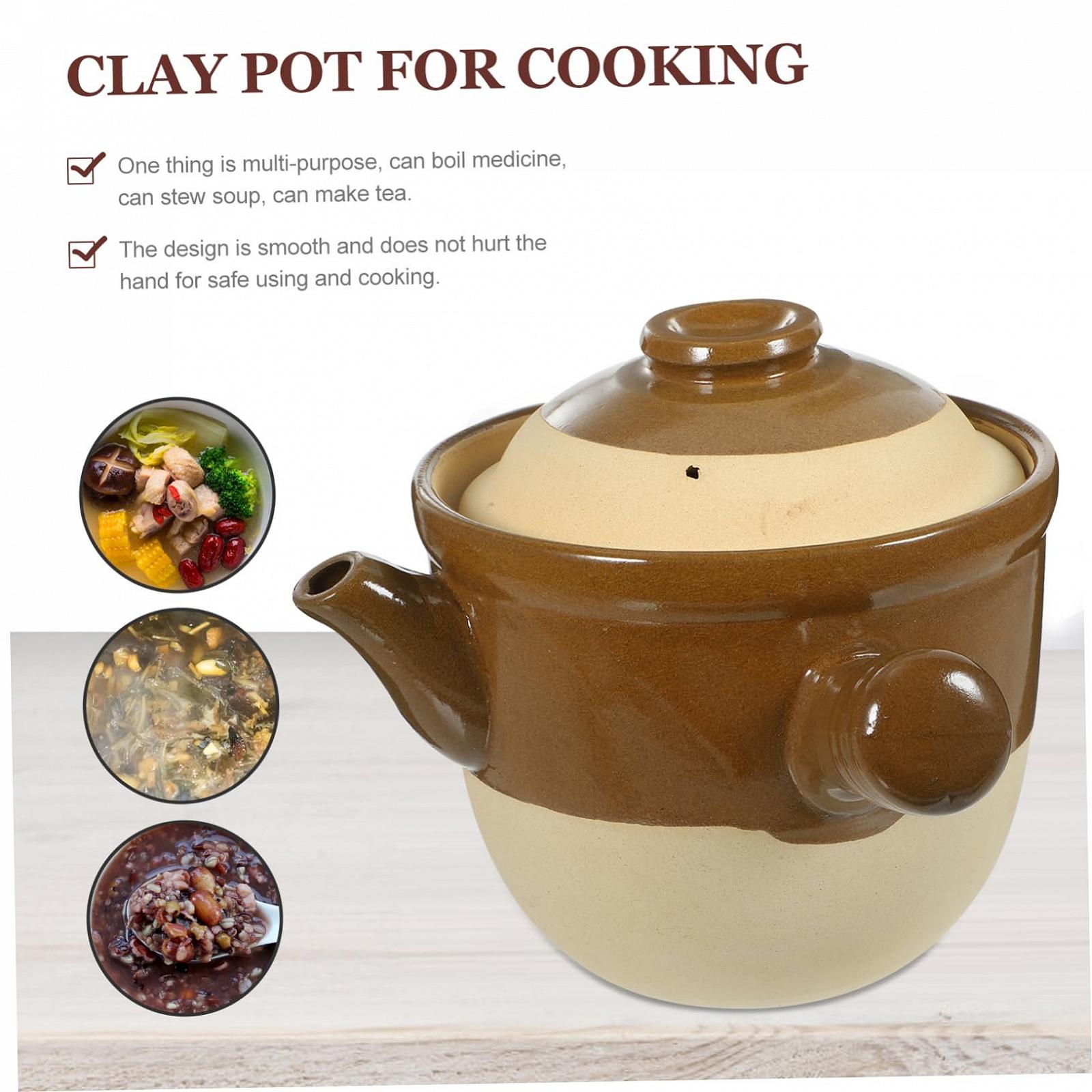 Глиняный горшок Mobestech Керамический для приготовления китайской медицины и домашних блюд, фото №5