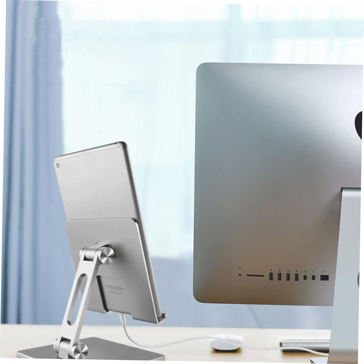 Підставка для ноутбука Sewroro складана з алюмінієвого сплаву, регульована, охолоджуюча, портативна, компактна для дому, офісу та подорожей, фото №6