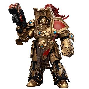 Фигурка Joytoy Warhammer The Horus Heresy 1/18 Legio Custodes Aquilon Terminator Squad Aquilon с сдвоенным адратическим разрушителем JT00751 - Фото 1