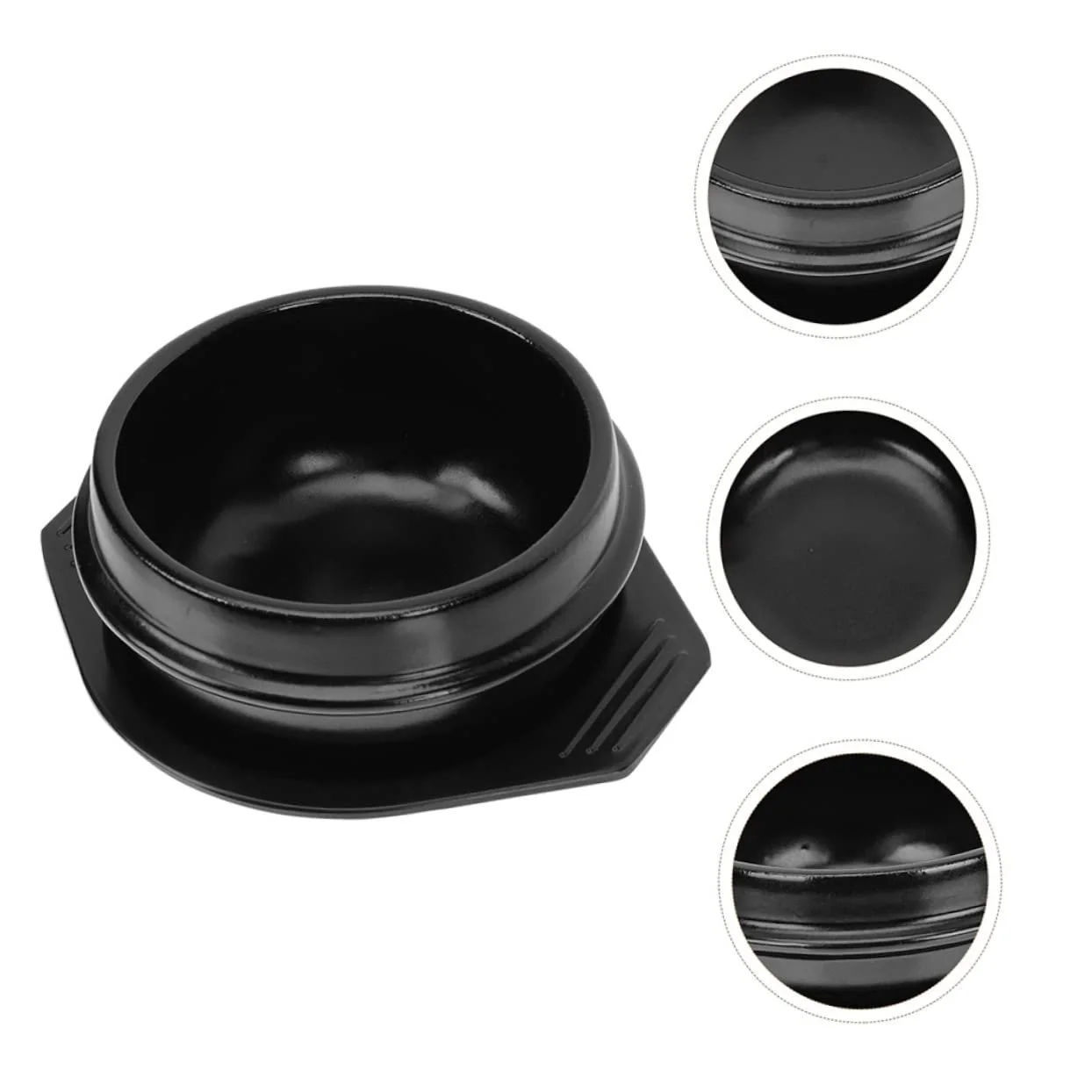 Горщик керамічний Круглий Для бібімбапа З піддоном Термостійкий, фото №5