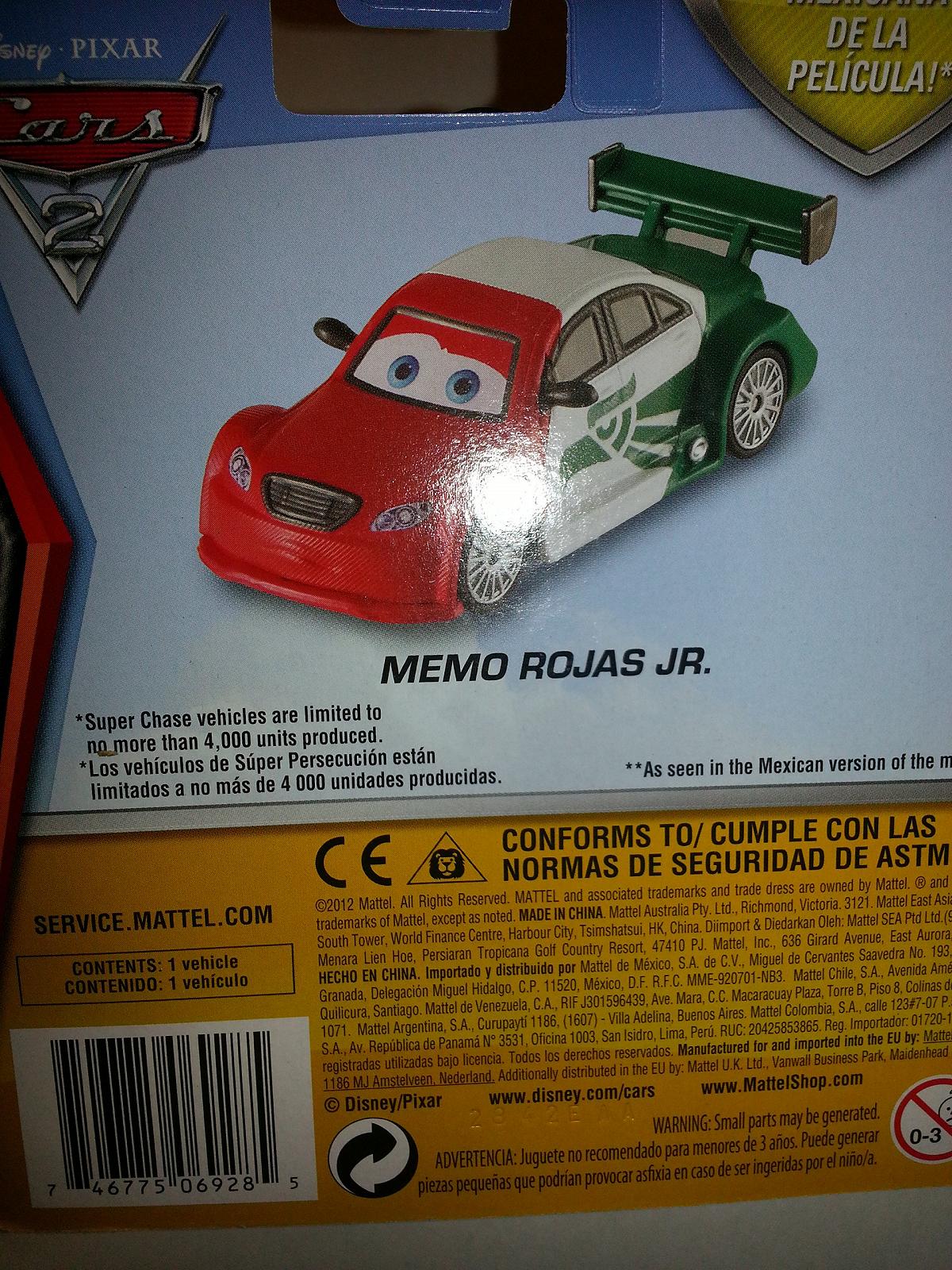 Колекційна машина Pixar Cars 2 *Ultimate Super Chase* Memo Rojas Jr. Limited Edition 2000, фото №2