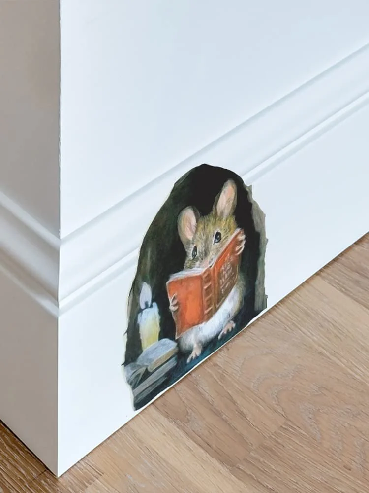 Наклейка на стіну Mouse-Hole 3D Реалістична мишача нора PVC 10,5 x 10,5 см, фото №6 Наклейка на стіну Mouse-Hole 3D Реалістична мишача нора PVC 10,5 x 10,5 см, фото №6