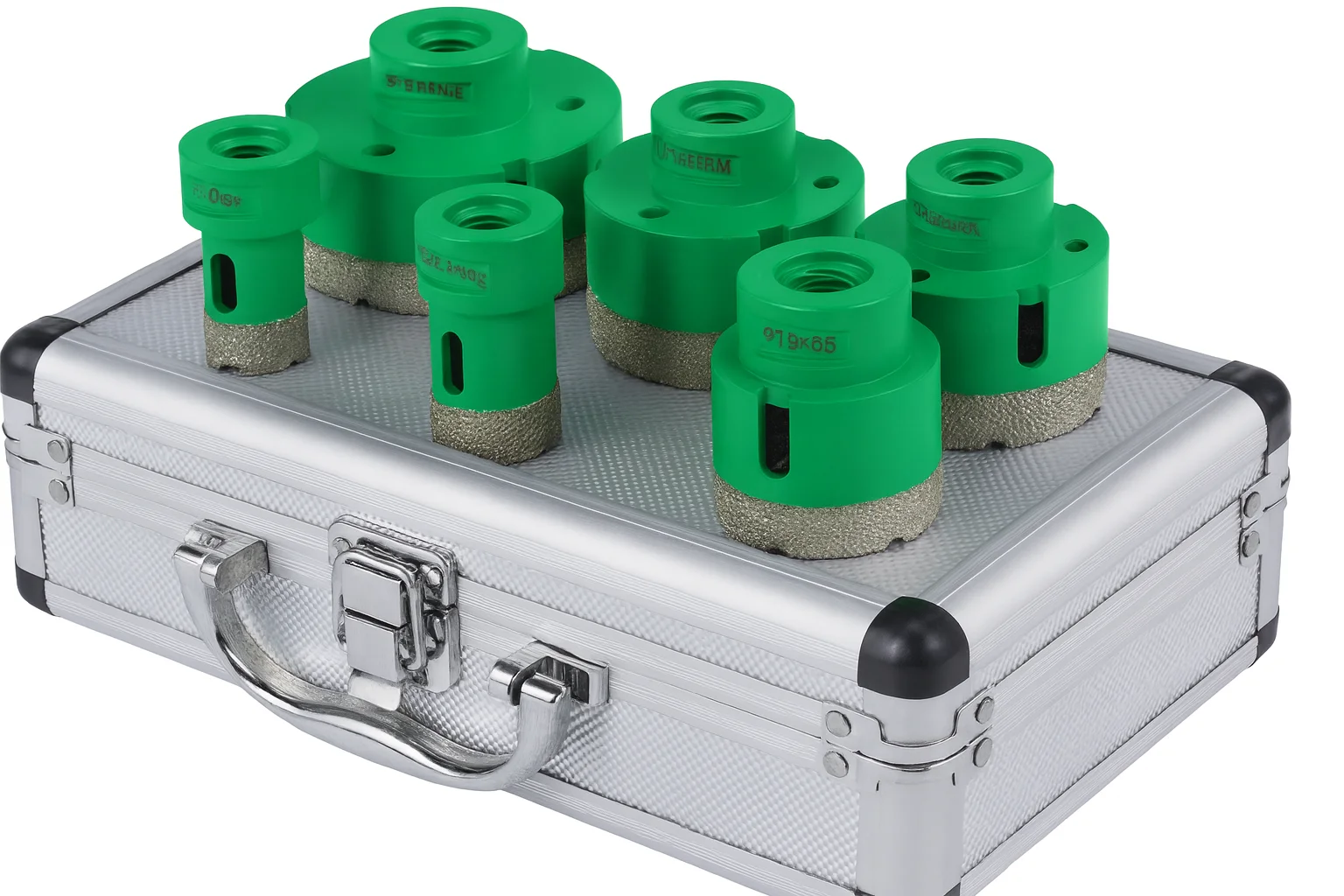 Набір алмазних кільцевих пил Vevor 6шт Зелений, фото №1 Набір алмазних кільцевих пил Vevor 6шт Зелений, фото №1