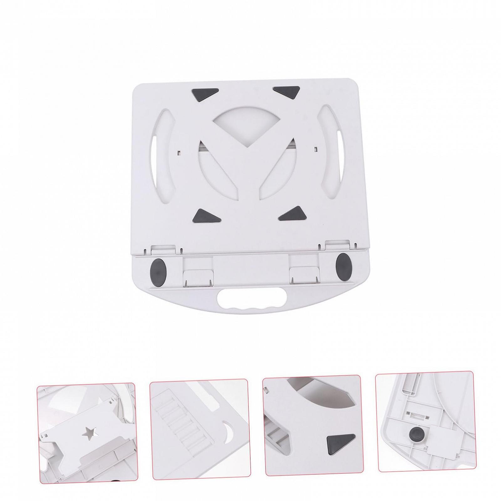 Підставка для ноутбука Ергономічна з поворотним пластиковим корпусом, покращеним охолодженням та стабільним розподілом навантаження, біла, фото №4