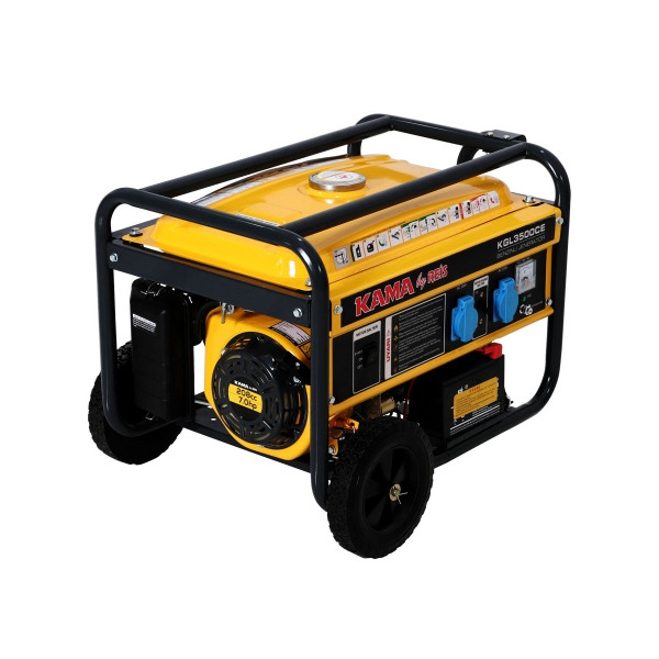 Генератор бензиновий KGL3500CE однофазний 230V 50Hz 3.5KVA, об'єм 15л, фото №1