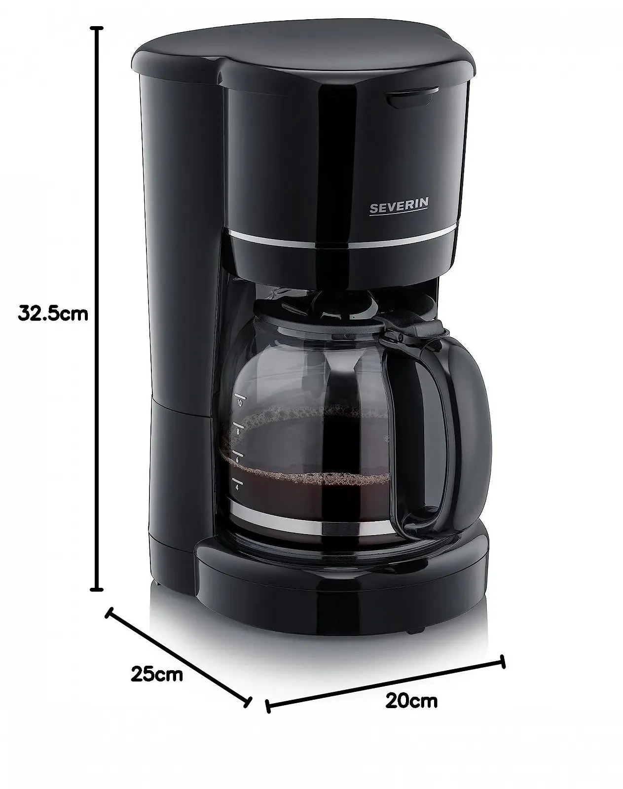 Капельная кофеварка SEVERIN KA 4320 со стеклянным кувшином черная, фото №7