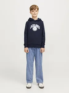 Толстовка Jack & Jones JJKAM Varsity Branding Sweat Hood JNR для хлопчиків synthetic.ua - Фото 1