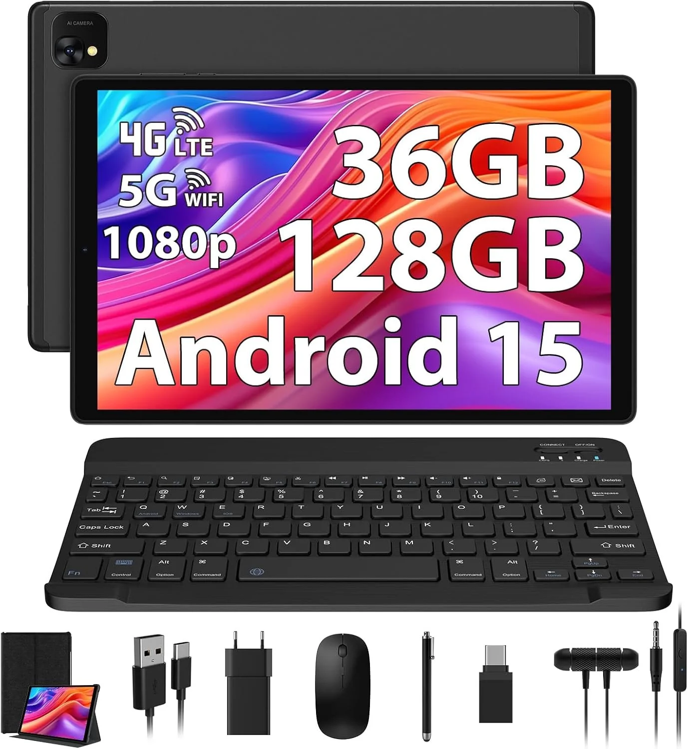 Планшет 10.1" Full HD PIXPEAK T28 12+24/128Gb 4G 2-SIM 8 ядер Android 14 8000 mAh Чорний, фото №1 Планшет 10.1" Full HD PIXPEAK T28 12+24/128Gb 4G 2-SIM 8 ядер Android 14 8000 mAh Чорний, фото №1