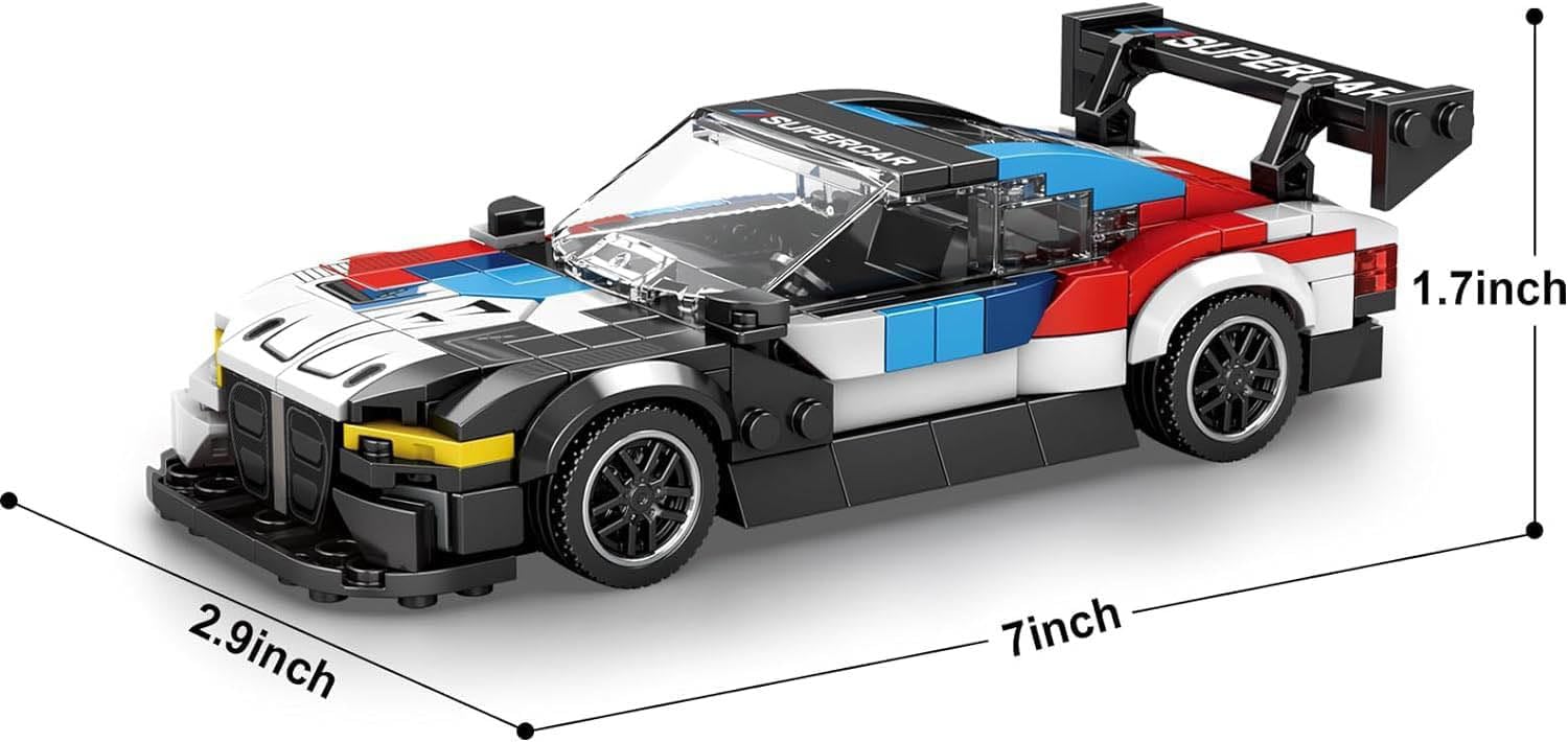 Модельный набор машин Fuleying для BMW M4 GT3 363 шт., фото №4 Модельный набор машин Fuleying для BMW M4 GT3 363 шт., фото №4