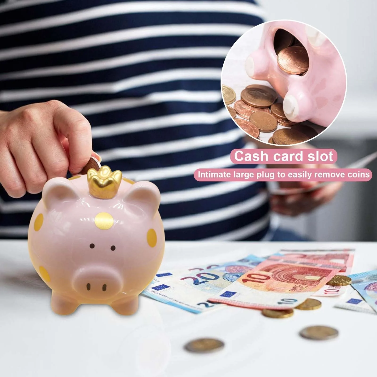 Скарбничка керамічна Lucky Pig Princess Crown, фото №7