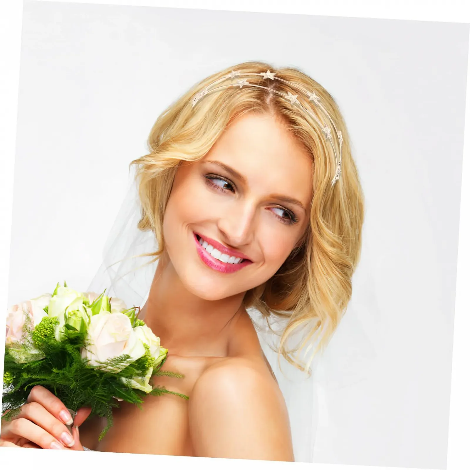 Обруч Abaodam для волосся для дівчат, зірка, німб, корона, сріблястий, 2 шт, фото №9 Обруч Abaodam для волосся для дівчат, зірка, німб, корона, сріблястий, 2 шт, фото №9