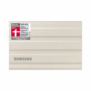 Внешний SSD Samsung Portable SSD T7 Shield MU-PE1T0K/EU 1 ТБ USB 3.2 Gen 2 1050 МБ/с IP65 Бежевый - Фото 1