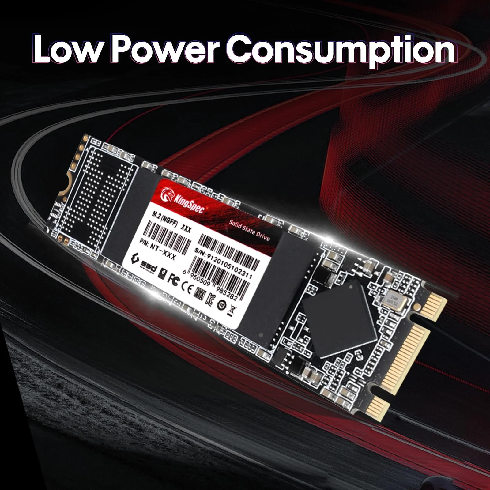 Внутрішній SSD накопичувач KingSpec NT Series 2TB SATA III M.2 2280 570MB/s 3D NAND, фото №3