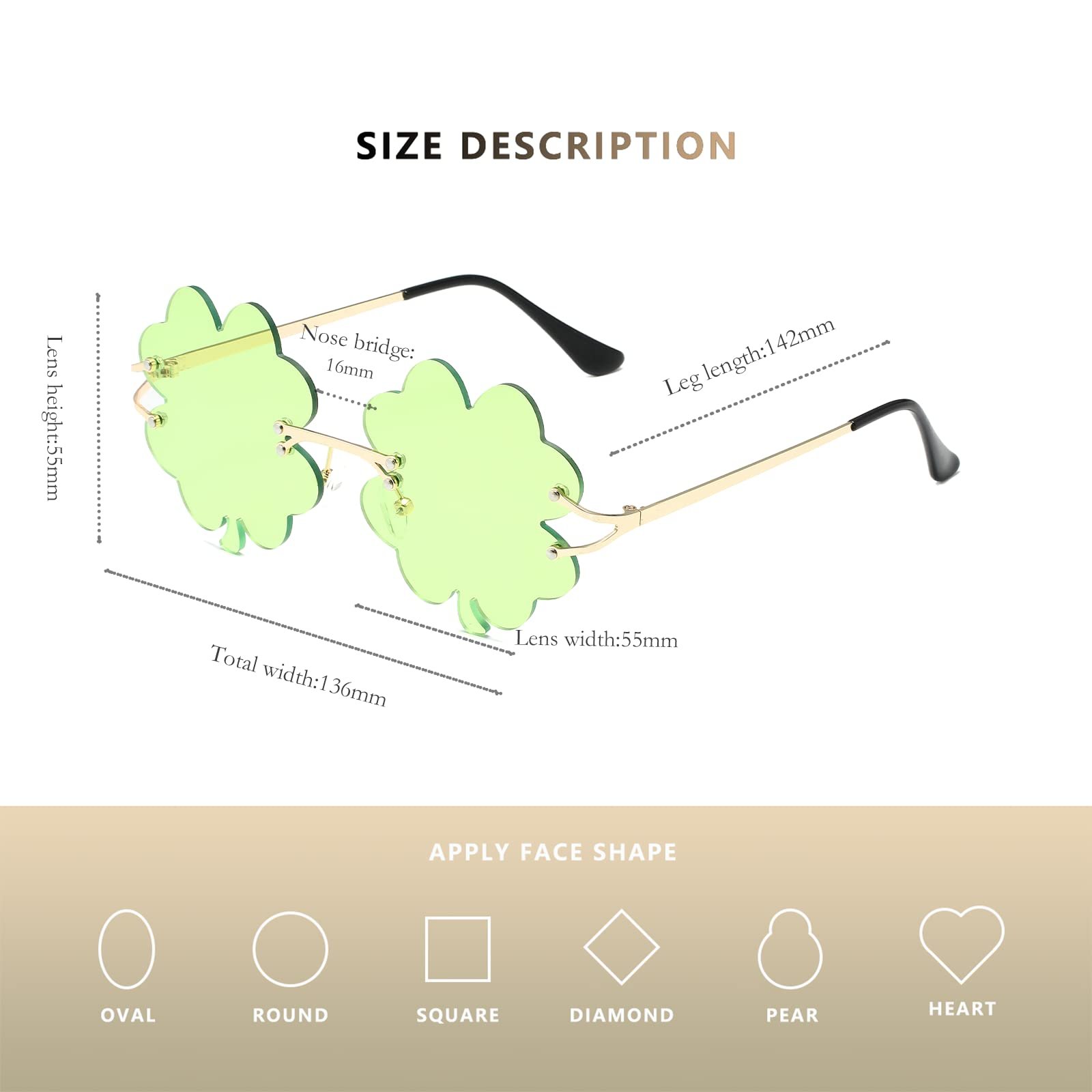 Винтажные модные забавные фестивальные очки YUELUQU, металлическая безрамная оправа, женские, мужские, фото №4 Винтажные модные забавные фестивальные очки YUELUQU, металлическая безрамная оправа, женские, мужские, фото №4