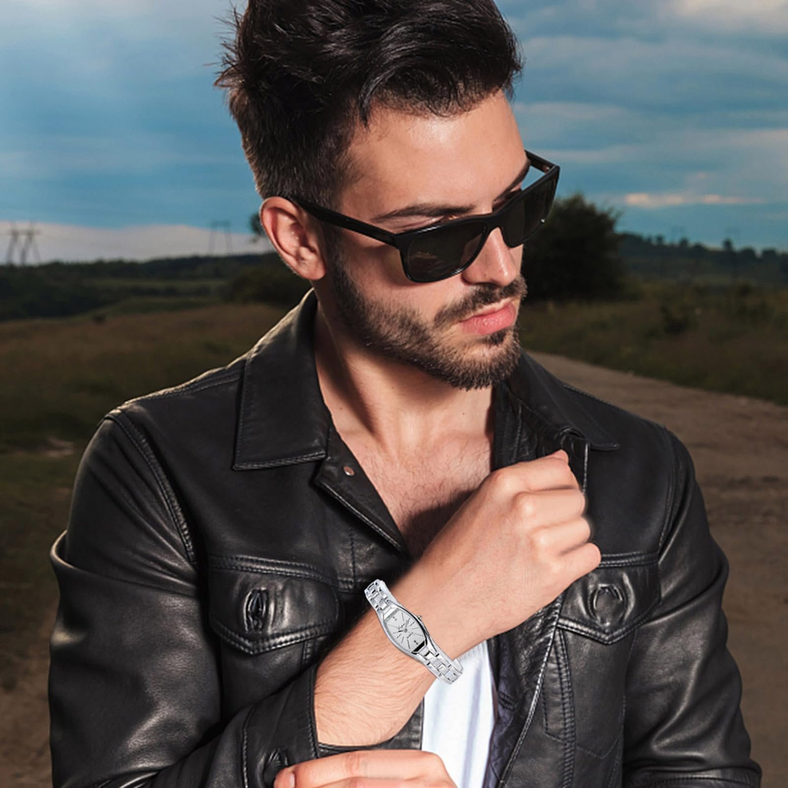 Жіночий годинник Generisch Кварцовий годинник Квадратний циферблат Шкіряний наручний годинник, фото №3 Жіночий годинник Generisch Кварцовий годинник Квадратний циферблат Шкіряний наручний годинник, фото №3