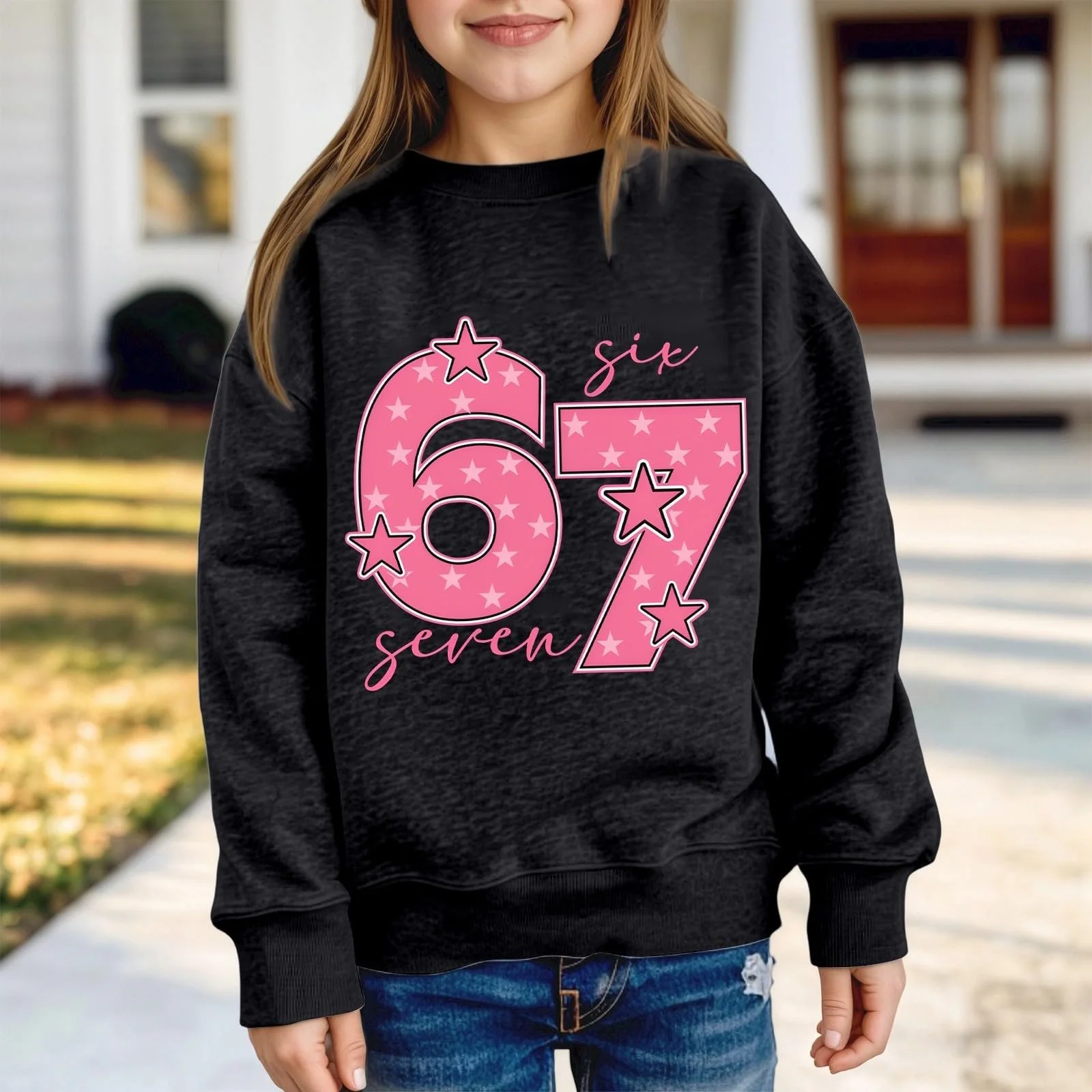 Куртка-толстовка для мальчиков, свитшот для девочек, рубашка с длинными рукавами для мальчиков, флисовый пуловер, удобный свитшот с принтом 67, толстовка с длинными рукавами для уютных дней, худи-пуловер, куртка-толстовка, фото №2