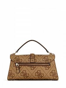 Сумка з верхньою ручкою GUESS Queensland Flap Latte Logo - Фото 1