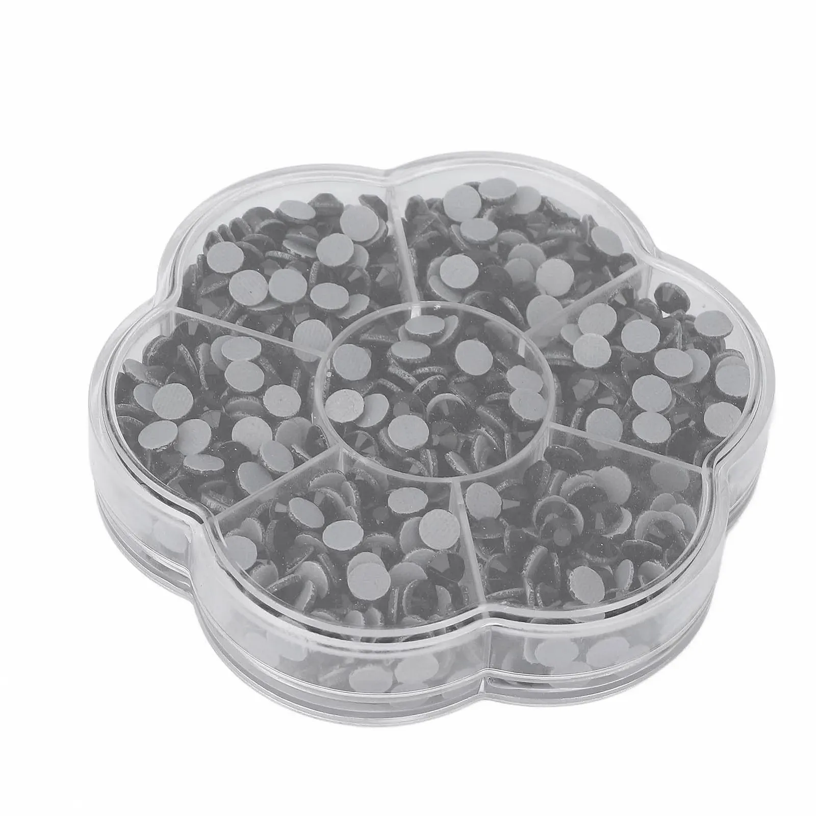 Стрази Плоскі 1000 шткришталеві , скляні камінці, для дизайну нігтів (JM201 чорний), фото №4